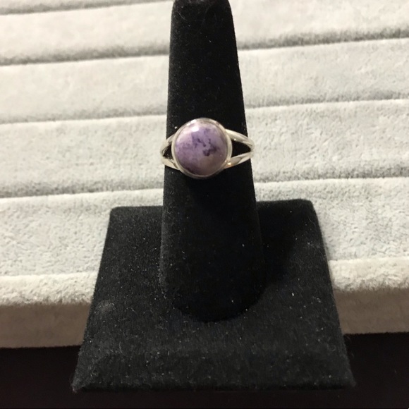 New Sterling Silver Purple Utah Tiffany Stone Ring Size 7.75-8 Crystal Gemstone - Picture 10 of 16